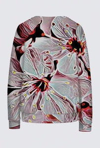 Floral Embosses: Pictorial Cherry Blossoms 01-03 Designer Mosa Sweatshirt