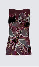 Load image into Gallery viewer, Floral Embosses: Pictorial Cherry Blossoms 01-04 Designer Tilda Sleeveless Tee