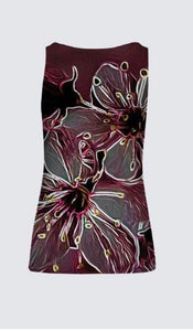 Floral Embosses: Pictorial Cherry Blossoms 01-04 Designer Tilda Sleeveless Tee