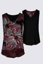 Load image into Gallery viewer, Floral Embosses: Pictorial Cherry Blossoms 01-04 Designer Kaplan Sleeveless Tee