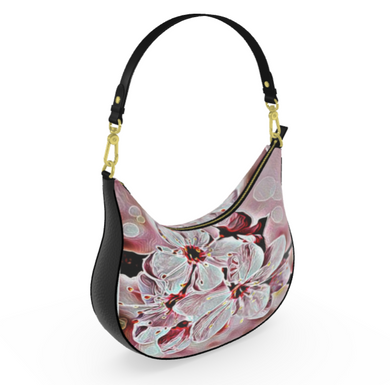 Floral Embosses: Pictorial Cherry Blossoms 01-03 Designer Hobo Bag