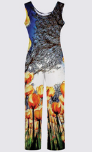 Load image into Gallery viewer, Floral Embosses: Tulip Daydream 01 Designer Chloe Sleeveless Jumpsuit