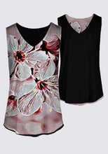 Load image into Gallery viewer, Floral Embosses: Pictorial Cherry Blossoms 01-03 Designer Kaplan Sleeveless Tee