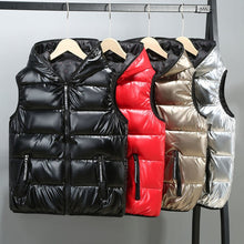 Load image into Gallery viewer, Solid Color Hooded Puffer Vest for Women (4 colors)