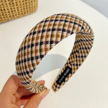 Load image into Gallery viewer, French Retro Fashion Plaid Headband (5 colors)