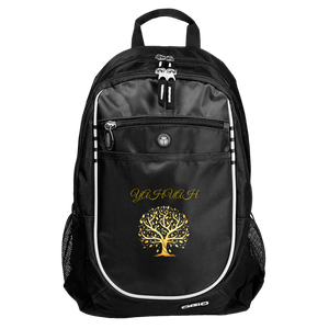 Yahuah-Tree of Life 01 Designer Port & Co.® Rugged Backpack (Red/Black/Royal)