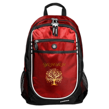 Load image into Gallery viewer, Yahuah-Tree of Life 01 Designer Port &amp; Co.® Rugged Backpack (Red/Black/Royal)
