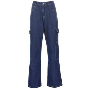 Wide Leg High Waist Multipocket Jeans (3 colors)