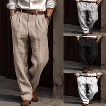 Load image into Gallery viewer, Solid Color Double Pleated Linen Pants (5 colors)