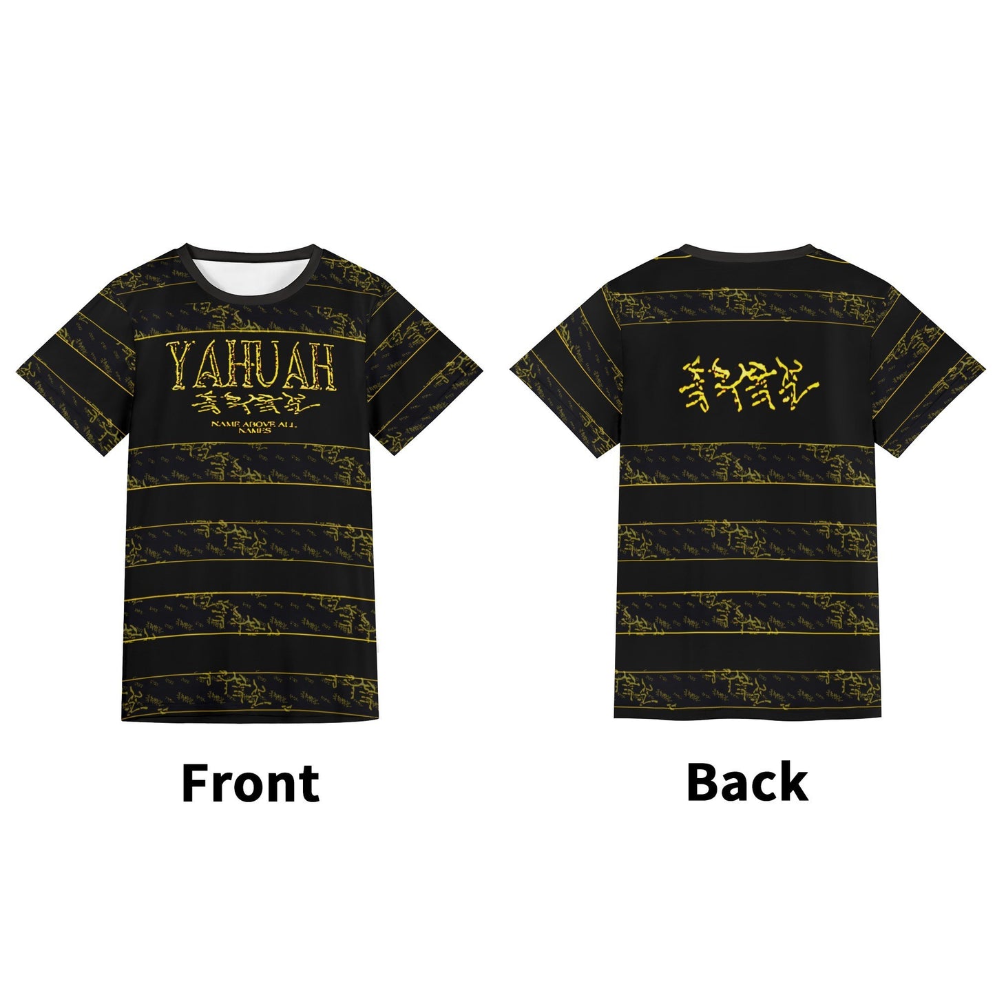 Yahuah-Name Above All Names 01-03 Black Designer Unisex T-shirt