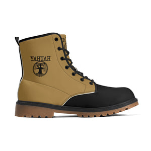 Yahuah-Tree of Life 02-05 Royal PU Leather Brown Outsole Unisex Boots