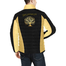 Load image into Gallery viewer, Yahuah-Tree of Life 01 Elect Men&#39;s Designer Stand Collar Puffer Jacket