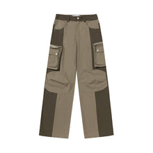 Load image into Gallery viewer, Khaki Color Matching Multi-pocket Wide Leg Denim Jeans for Men