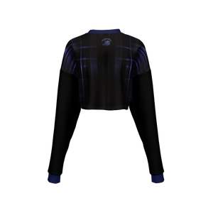 TRP Matrix 02 Designer Cropped Drop Shoulder Techno Scuba Knit Sweatshirt