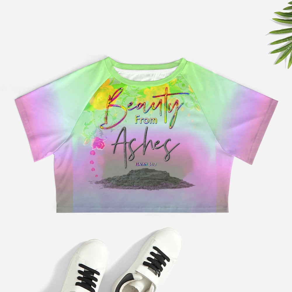 Redemption & Hope 01: Beauty From Ashes Designer Raglan Crop Top