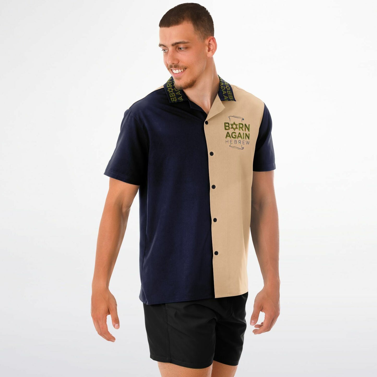 Born Again Hebrew 01-01 Designer Spread Collar Shirt