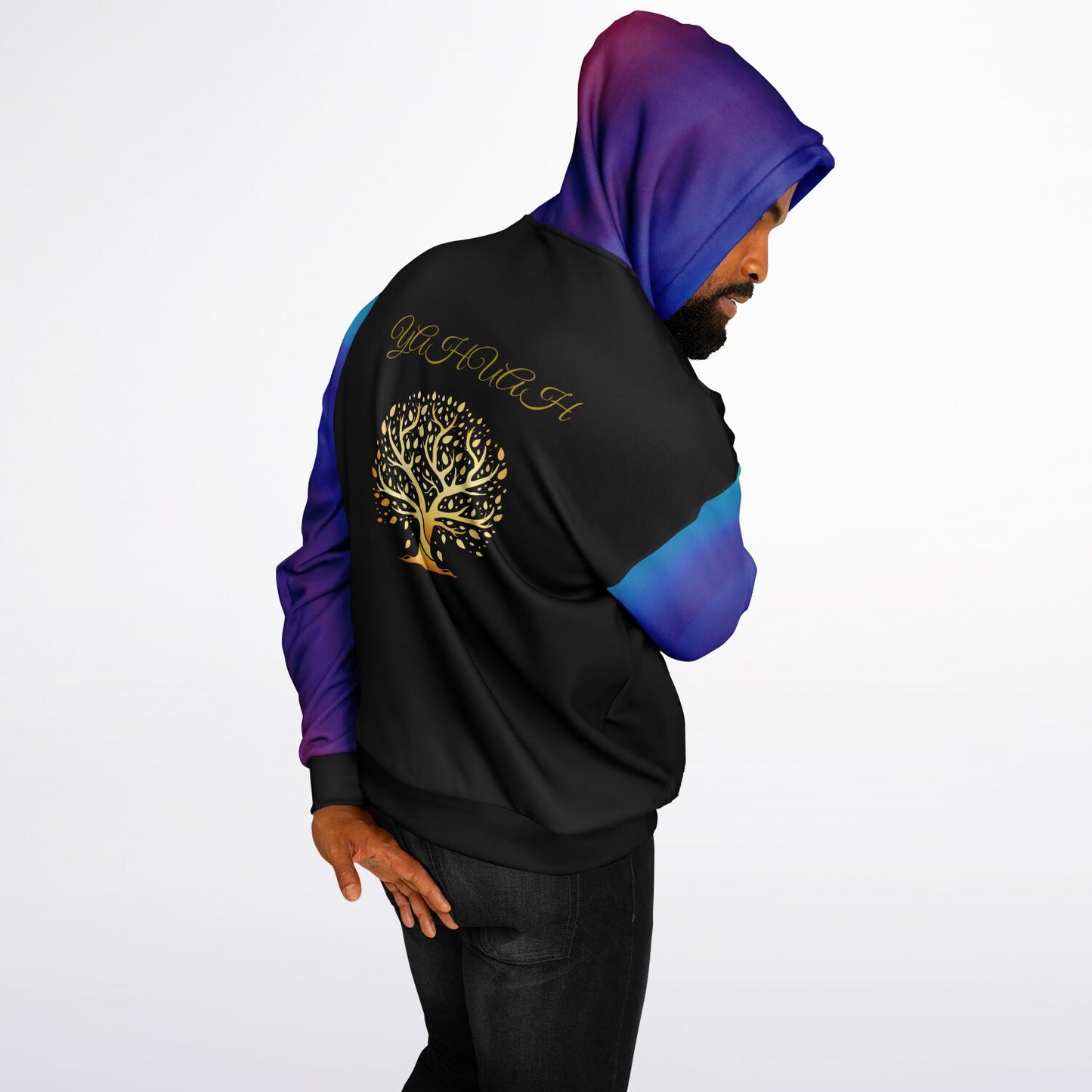 Yahuah-Tree of Life 01 Royal Designer Heavyweight Oversized Unisex Fleece Lined Unisex Hoodie