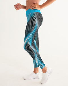 TRP Twisted Patterns 04: Weaved Metal Waves 01-02 Designer Mid Rise Yoga Pants