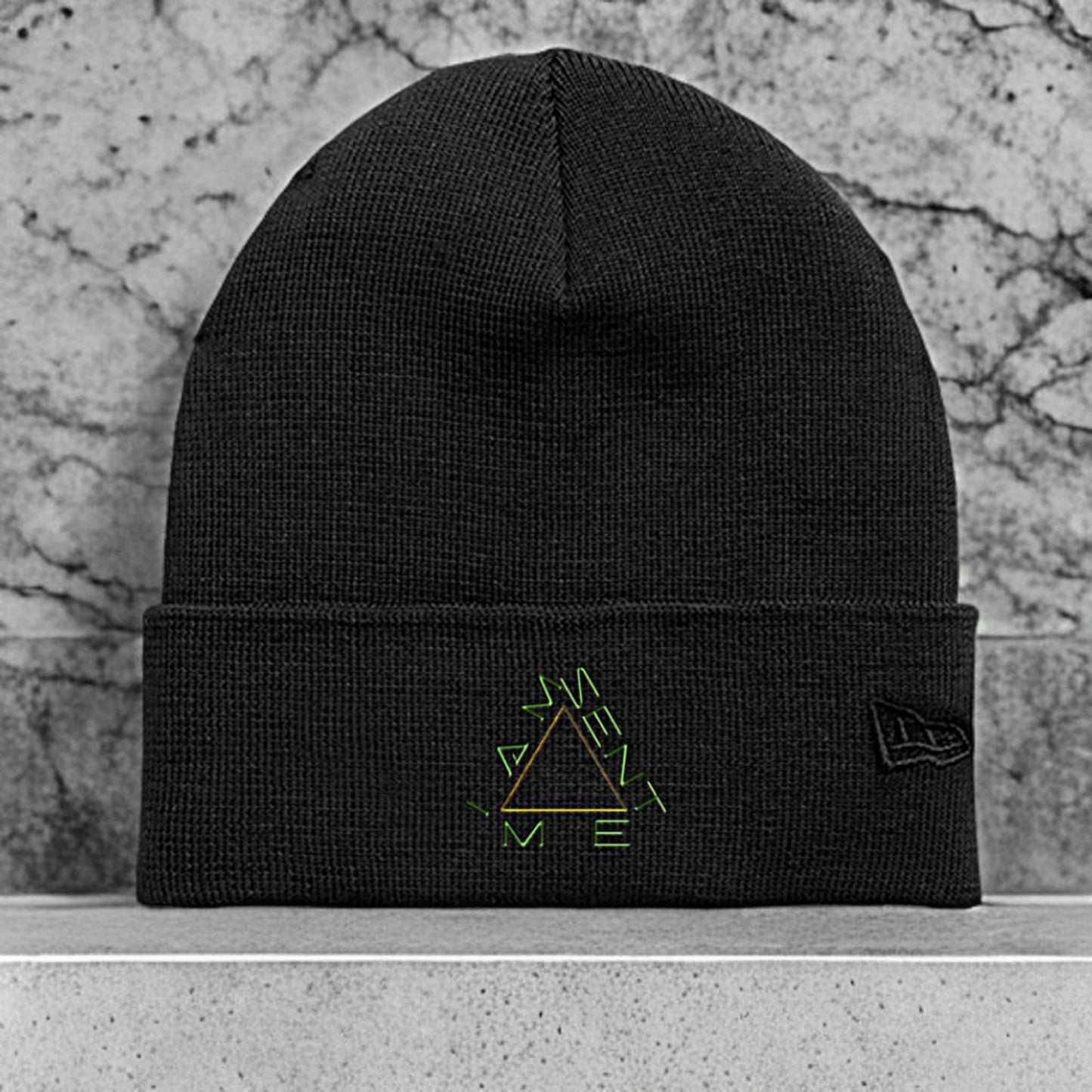 I AM SENT ME 01-01 Designer New Era Recycled Cuffed Beanie, Black