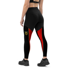 Load image into Gallery viewer, A-Team 01 Red Designer Sports Leggings