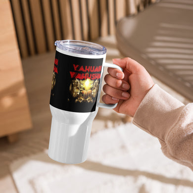Yahuah Yahusha 02 Designer Travel Mug with Handle