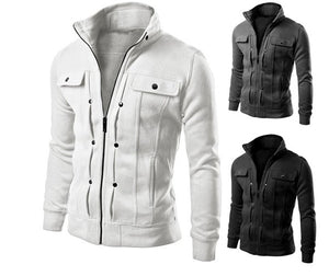 Multi Button Stand Collar Trucker Jacket (4 colors)