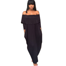 Load image into Gallery viewer, Ruffle Off Shoulder Half Sleeve Beach Maxi Dress