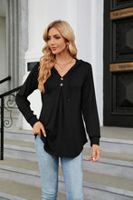 Load image into Gallery viewer, Long Sleeve Hooded Blouse