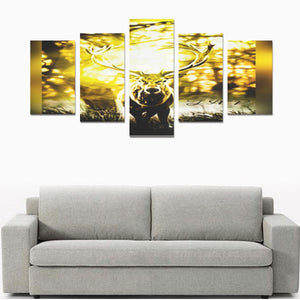 Stunning Deer 01-01 Canvas Wall Art Prints (No Frame) 5 Pieces/Set C