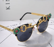 Load image into Gallery viewer, Crystal Rhinestone Baroque Lady Sun Glasses