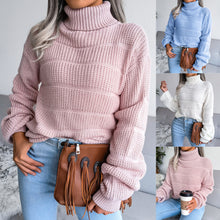 Load image into Gallery viewer, Hollow Bottoming Knitted Turtleneck Lady Sweater