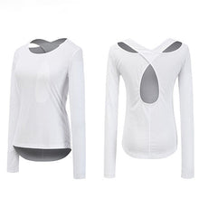 Load image into Gallery viewer, Criss-cross Open Back Long Sleeve Yoga Shirt