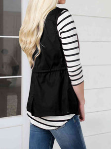 Drawstring Waist Vest with Pockets (4 colors)