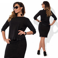 Load image into Gallery viewer, Two Piece O-Neck Mini Skirt Set
