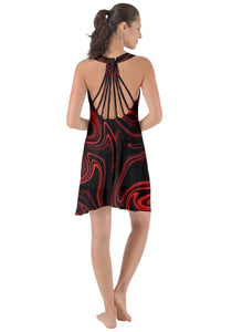 TRP Maze 01-01 Designer Sleeveless Open Back Flared Mini Dress
