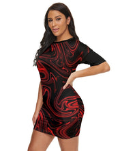 Load image into Gallery viewer, TRP Maze 01-01 Designer Round Neck Bodycon Mini Dress