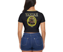 Load image into Gallery viewer, A-Team 01 Gold Designer Side Button Cropped T-shirt