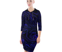 Load image into Gallery viewer, TRP Maze 01-02 Designer 3/4 Sleeve Hoodie Bodycon Dress