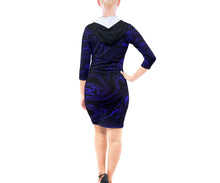 Load image into Gallery viewer, TRP Maze 01-02 Designer 3/4 Sleeve Hoodie Bodycon Dress
