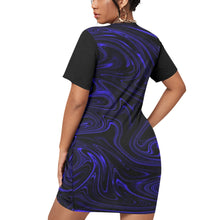 Load image into Gallery viewer, TRP Maze 01-02 Designer Stacked Hem Plus Size Mini Dress