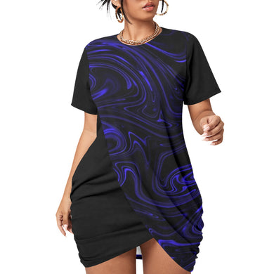 TRP Maze 01-02 Designer Stacked Hem Plus Size Mini Dress