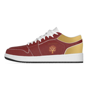 Yahuah-Tree of Life 01 Election Men's Low State Leather Stitching Shoes