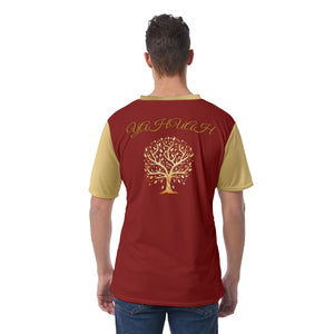 Yahuah-Tree of Life 01 Election Men's Designer V-neck T-shirt