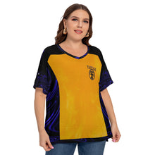 Load image into Gallery viewer, Yahuah-Tree of Life 02-02 Elect Ladies Designer Drop Shoulder Plus Size T-shirt with Sleeve Loops
