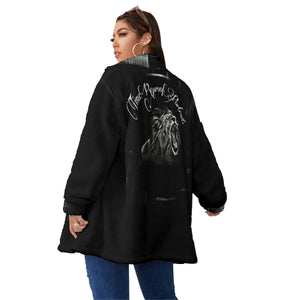 TRP Matrix 03 Ladies Designer Borg Fleece Stand Collar Full Zip Plus Size Coat