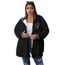 Load image into Gallery viewer, TRP Matrix 03 Ladies Designer Borg Fleece Stand Collar Full Zip Plus Size Coat