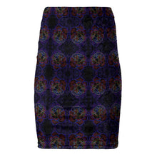 Load image into Gallery viewer, Floral Embosses: Roses 01 Patterned Designer Pencil Mini Skirt