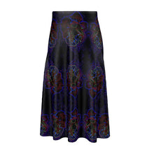 Load image into Gallery viewer, Floral Embosses: Roses 01 Patterned Designer A-line Pleated Midi Skirt