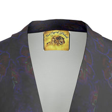 Load image into Gallery viewer, Floral Embosses: Roses 01 Patterned Ladies Designer Wrap Blazer