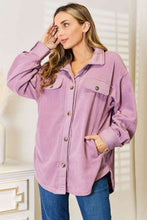 Load image into Gallery viewer, Heimish Cozy Girl Lavender Color Shacket